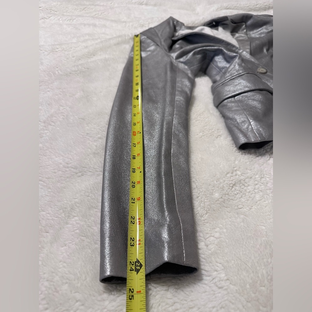 Sandro Silver Leather Jacket - image 6